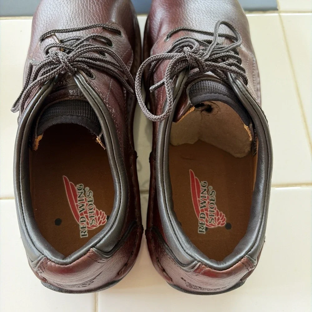 Red Wing 6704 Oxford Shoes Mens 8D Brown Leather Steel Toe Oil Slip Resistant E4